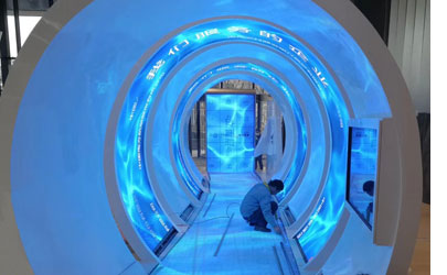 上海某展览馆P2.5 LED隧道屏