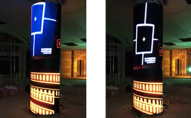 土耳其大型商场P4户内LED圆柱显示屏