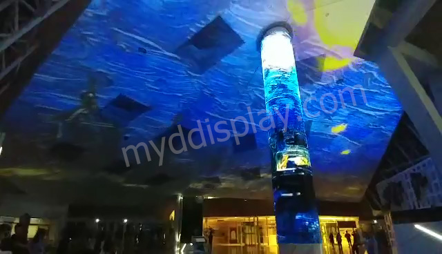 韩国首尔P2.5圆柱柔性LED显示屏